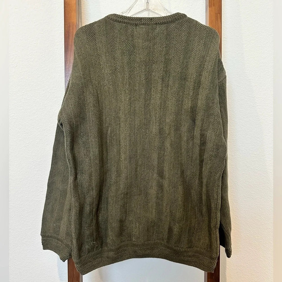 NWT Men's Vintage Chaps Ralph Lauren Hand Framed Herringbone Sweater M - Picture 4 of 8
